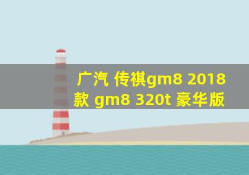 广汽 传祺gm8 2018款 gm8 320t 豪华版